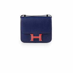Hermes 24 Constance Epsom Blue Saphire X Stamp