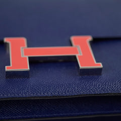 Hermes 24 Constance Epsom Blue Saphire X Stamp