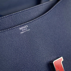Hermes 24 Constance Epsom Blue Saphire X Stamp