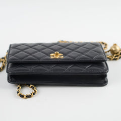 Chanel Wallet on Chain WOC Pearl Crush Lambskin Black