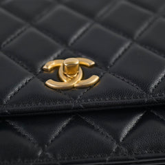 Chanel Wallet on Chain WOC Pearl Crush Lambskin Black