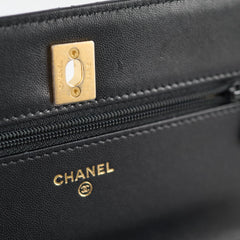 Chanel Wallet on Chain WOC Pearl Crush Lambskin Black