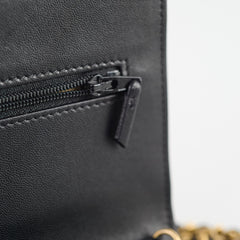Chanel Wallet on Chain WOC Pearl Crush Lambskin Black