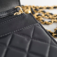 Chanel Wallet on Chain WOC Pearl Crush Lambskin Black