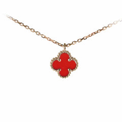 Van Cleef & Arpels Sweet Alhambra Carnelian Necklace