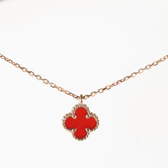 Van Cleef & Arpels Sweet Alhambra Carnelian Necklace