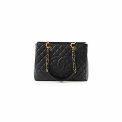 Chanel Caviar Grand Shopping Tote GST Black Series 19