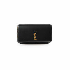 Saint Laurent Leather Phone Holder with Chain
