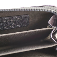 Chanel Boy Zip Coin Purse Iridescent Purple