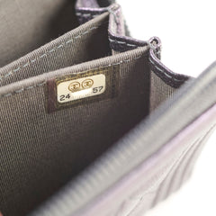 Chanel Boy Zip Coin Purse Iridescent Purple