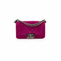 Chanel Boy Small Velvet Pink/Purple