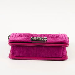Chanel Boy Small Velvet Pink/Purple