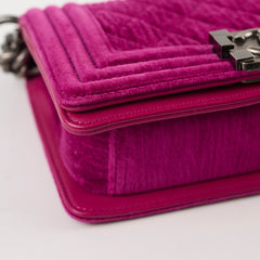 Chanel Boy Small Velvet Pink/Purple