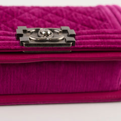 Chanel Boy Small Velvet Pink/Purple