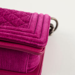 Chanel Boy Small Velvet Pink/Purple