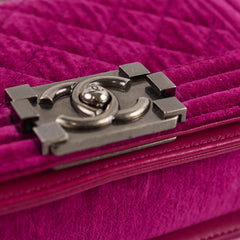 Chanel Boy Small Velvet Pink/Purple