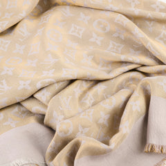 Louis Vuitton Monogram Shine Shawl Greige
