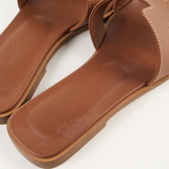 Hermes Oran Sandals Gold Size 35