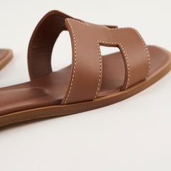 Hermes Oran Sandals Gold Size 35