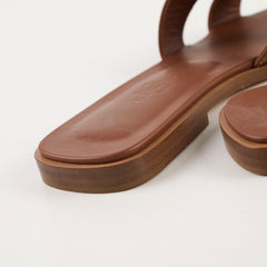 Hermes Oran Sandals Gold Size 35