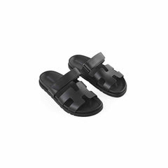 Hermes Chypre Sandals Black Size 37.5