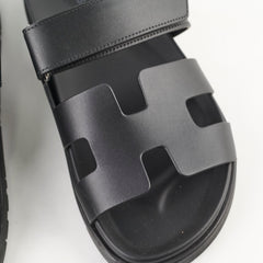 Hermes Chypre Sandals Black Size 37.5