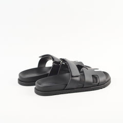 Hermes Chypre Sandals Black Size 37.5