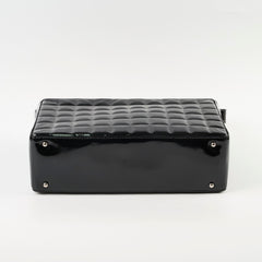 Chanel Chocolate Bar Patent Leather Shoulder Bag Black