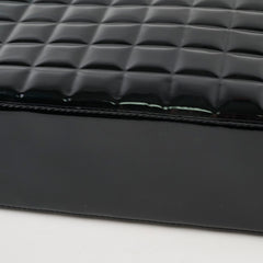 Chanel Chocolate Bar Patent Leather Shoulder Bag Black