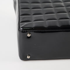 Chanel Chocolate Bar Patent Leather Shoulder Bag Black