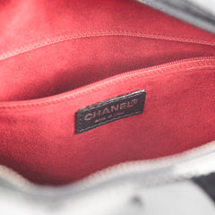 Chanel Chocolate Bar Patent Leather Shoulder Bag Black