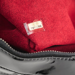 Chanel Chocolate Bar Patent Leather Shoulder Bag Black