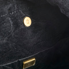 Chanel 22 Medium Camellia Velvet Black Microchipped