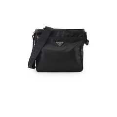 Prada Nylon Messenger Bag Black