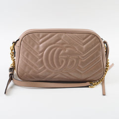 Gucci Small Marmont Camera Crossbody Bag Dusty Pink