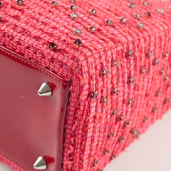 Dior Fringe Tweed Rhinestone Medium Lady Dior