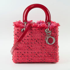 Dior Fringe Tweed Rhinestone Medium Lady Dior