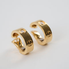 Cartier Love Hoop Earrings Classic Model 2 Diamonds