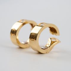Cartier Love Hoop Earrings Classic Model 2 Diamonds