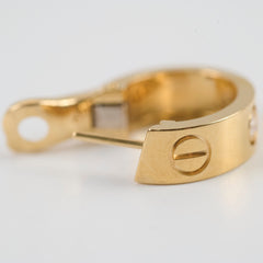 Cartier Love Hoop Earrings Classic Model 2 Diamonds