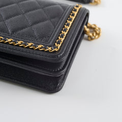 Chanel Wallet on Chain WOC Caviar Boy Black Microchipped