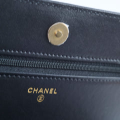 Chanel Wallet on Chain WOC Caviar Boy Black Microchipped