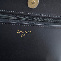 Chanel Wallet on Chain WOC Caviar Boy Black Microchipped