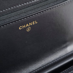 Chanel Wallet on Chain WOC Caviar Boy Black Microchipped