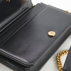 Chanel Wallet on Chain WOC Caviar Boy Black Microchipped