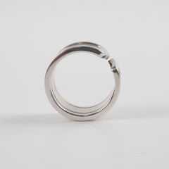 Cartier Double CC White Gold Ring Size 51