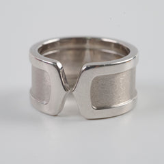 Cartier Double CC White Gold Ring Size 51