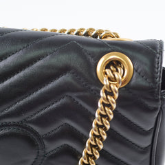 Gucci Medium Marmont Shoulder Bag Black