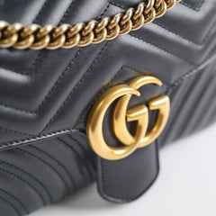 Gucci Medium Marmont Shoulder Bag Black