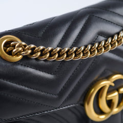 Gucci Medium Marmont Shoulder Bag Black